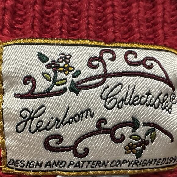 Heirloom Collectibles Sz Small Christmas Scottie Dog Holiday Sweater VTG Red - Picture 4 of 6